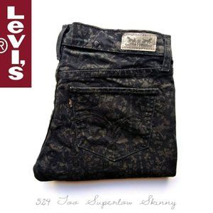 Levi's 524 Too Superlow Printed Black Skinny Jeans
